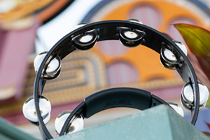 crescent-shaped tambourine