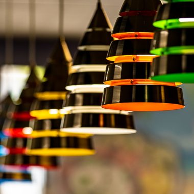 colorful hanging lights
