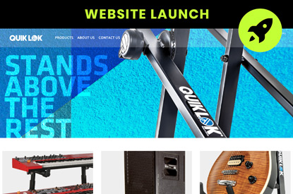 Quik Lok website home page, by Amplify 11