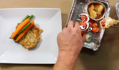 hands of person preparing food on plate