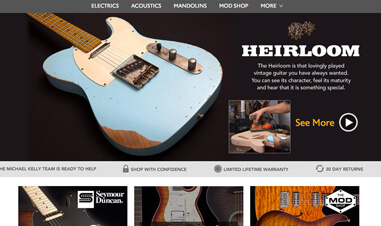 screenshot from Michael Kelly website